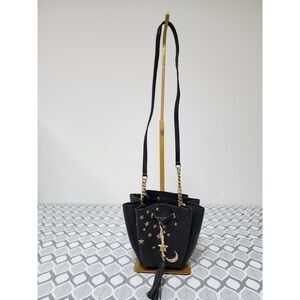 Yves Saint Laurent Embellished Small Bourse Bucket Bag Black